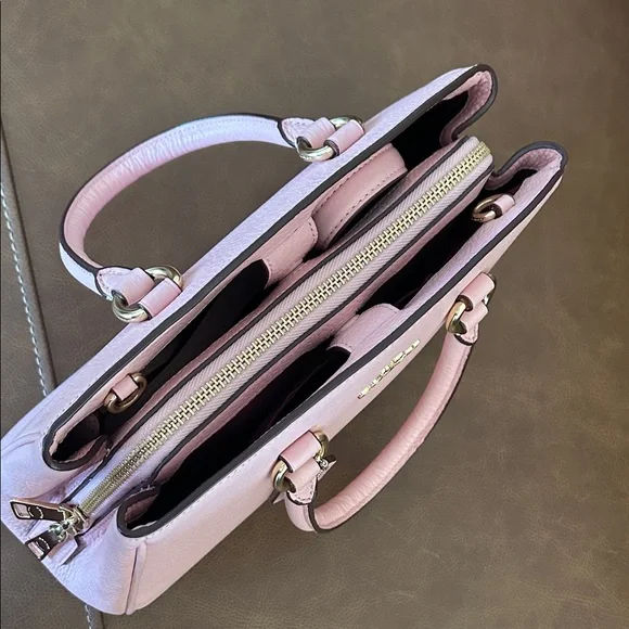 Coach Powder Pink Pebbled Leather Savannah Satchel - Picture 5 of 14